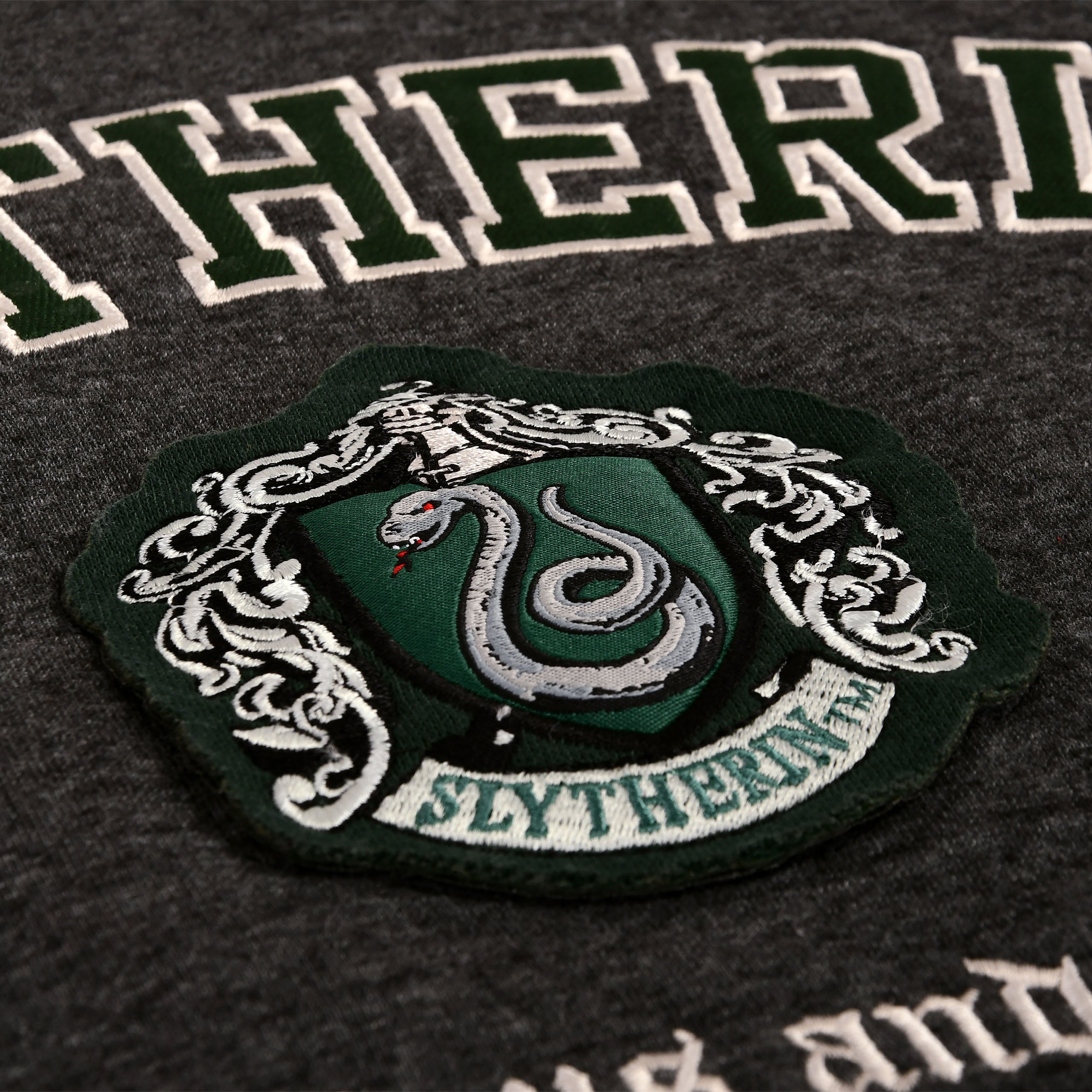 Zdjęcie produktu Harry Potter - Slytherin Herb Premium Bluza z Kapturem Szara