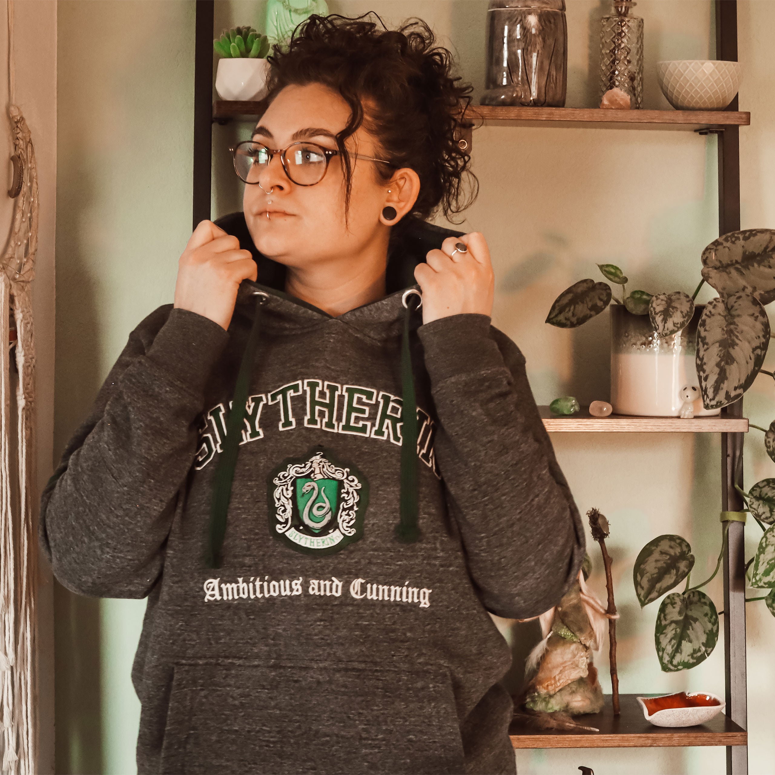 Product image Harry Potter - Slytherin Crest Premium Hoodie grey