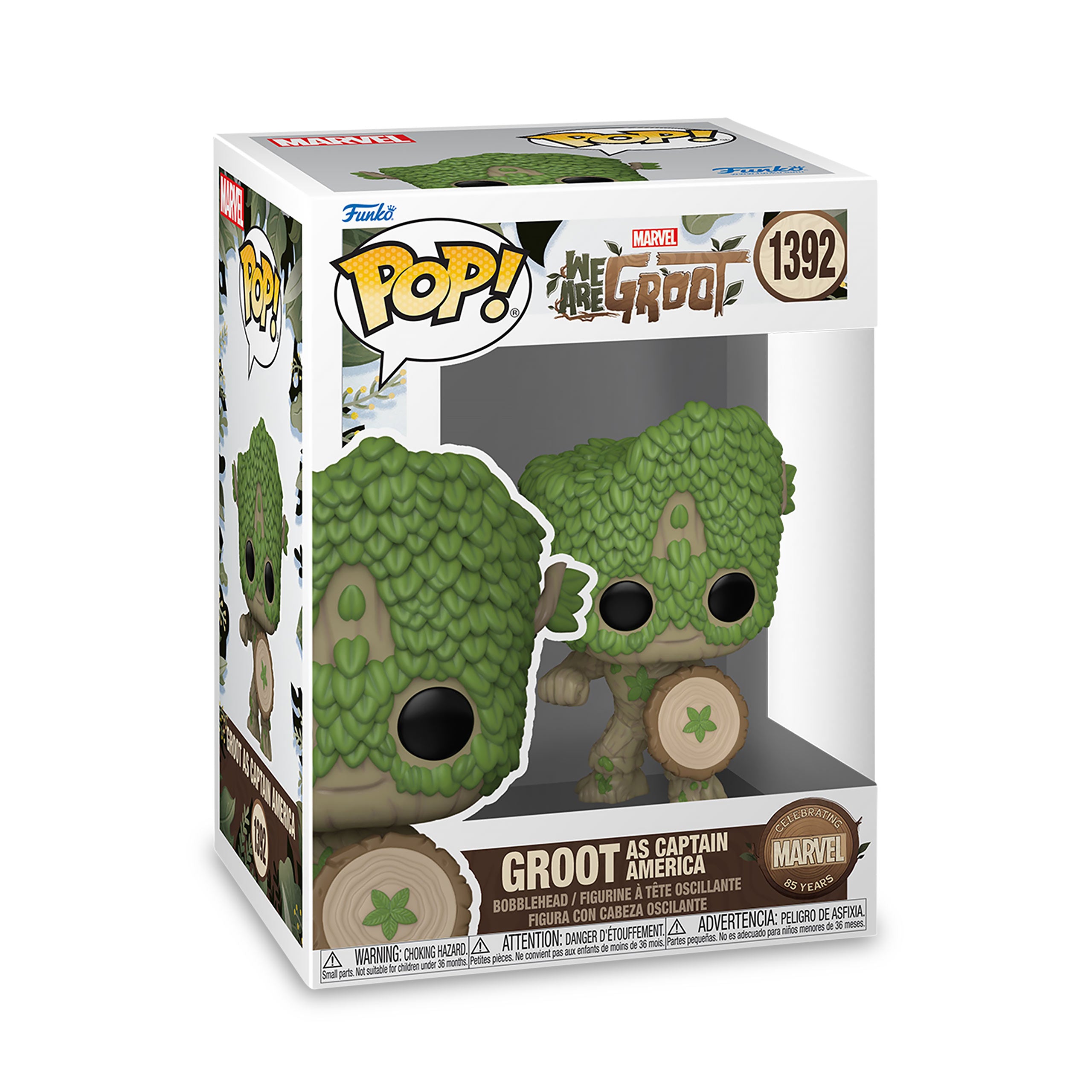 Zdjęcie produktu Marvel - We Are Groot Kapitan Ameryka Funko Pop Figurka z ruchomą głową