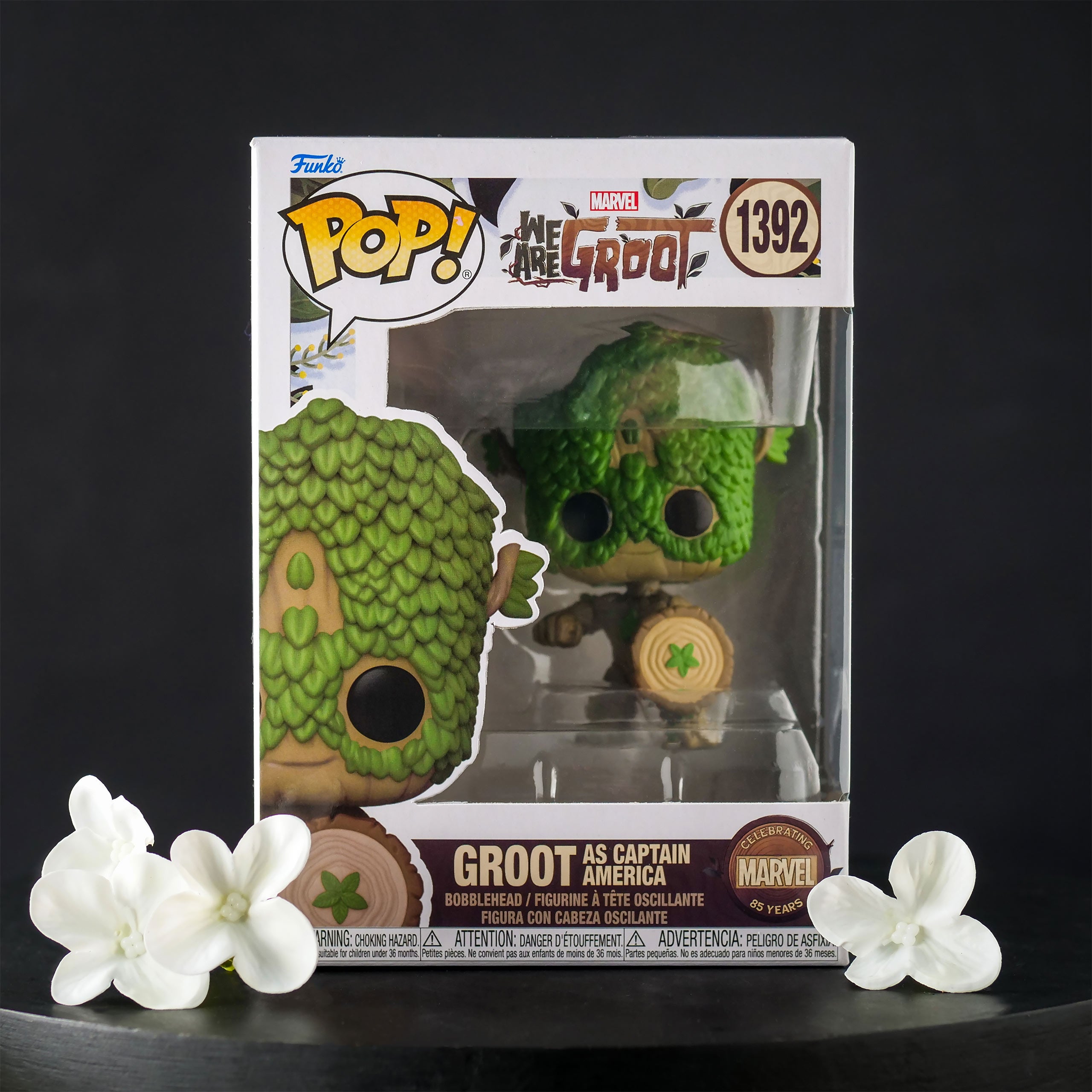 Zdjęcie produktu Marvel - We Are Groot Kapitan Ameryka Funko Pop Figurka z ruchomą głową