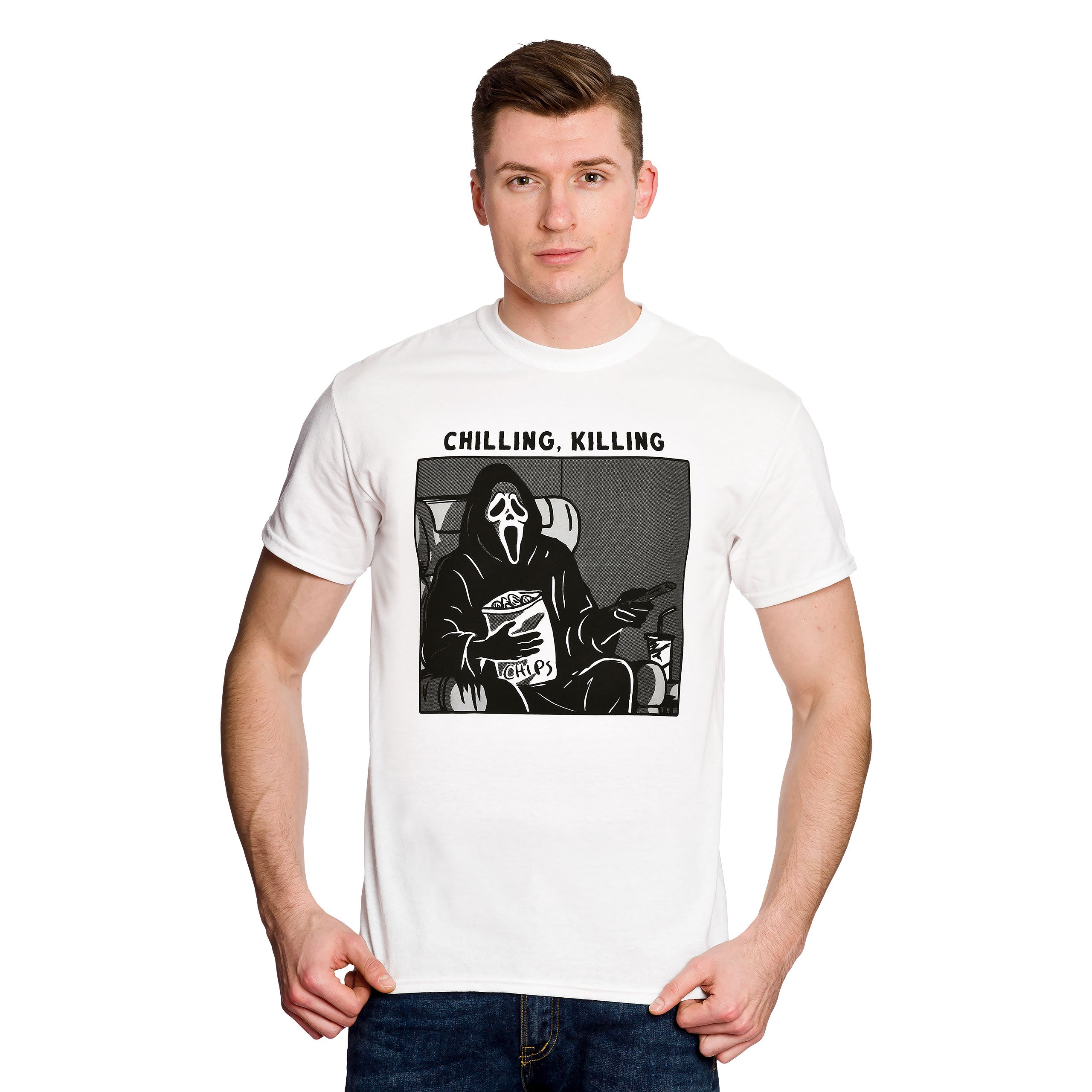 Zdjęcie produktu Ghost Face - Chilling, Killing T-Shirt biały
