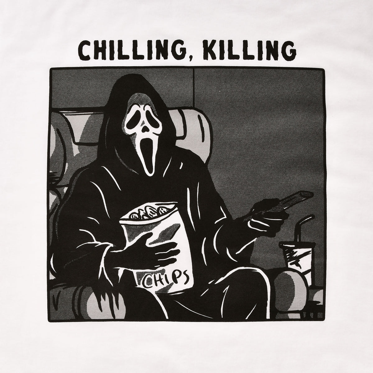 Zdjęcie produktu Ghost Face - Chilling, Killing T-Shirt biały