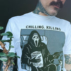 Zdjęcie produktu Ghost Face - Chilling, Killing T-Shirt biały