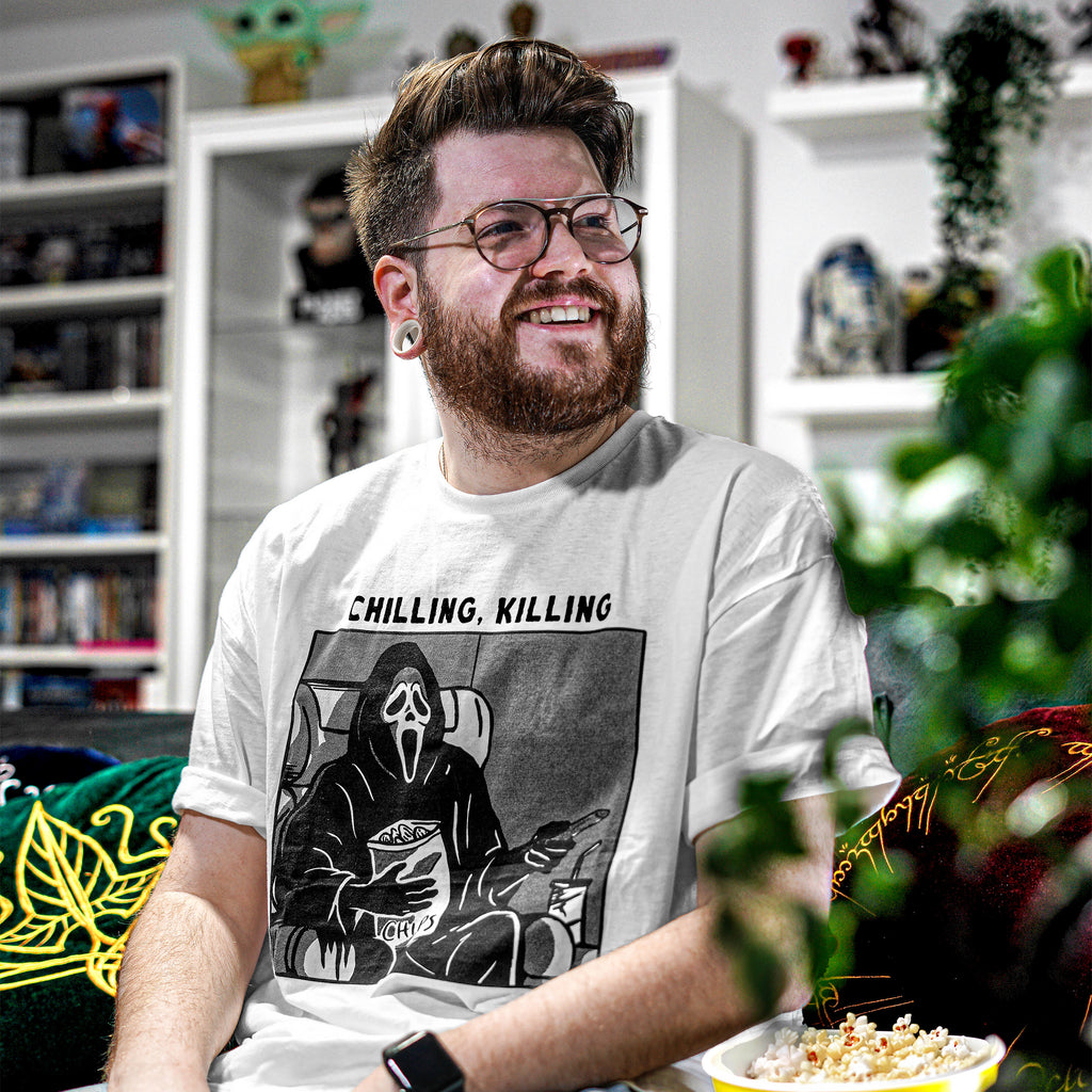 Zdjęcie produktu Ghost Face - Chilling, Killing T-Shirt biały