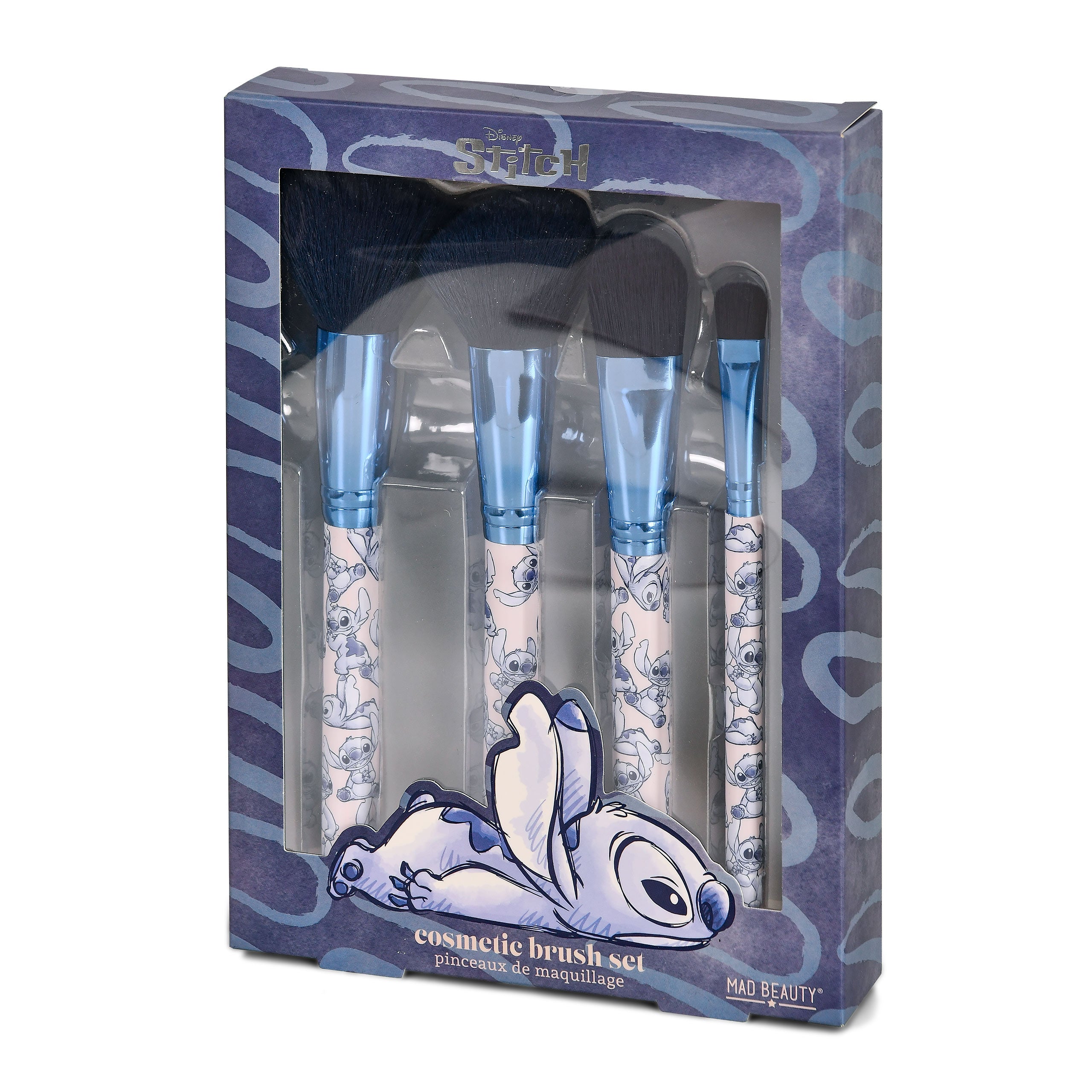 Zdjęcie produktu Zestaw 4 pędzli do makijażu Stitch - Lilo & Stitch