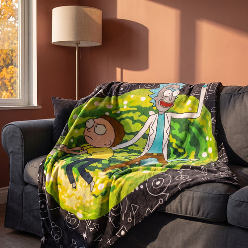 Zdjęcie produktu Rick and Morty - Portal Koc Polarowy