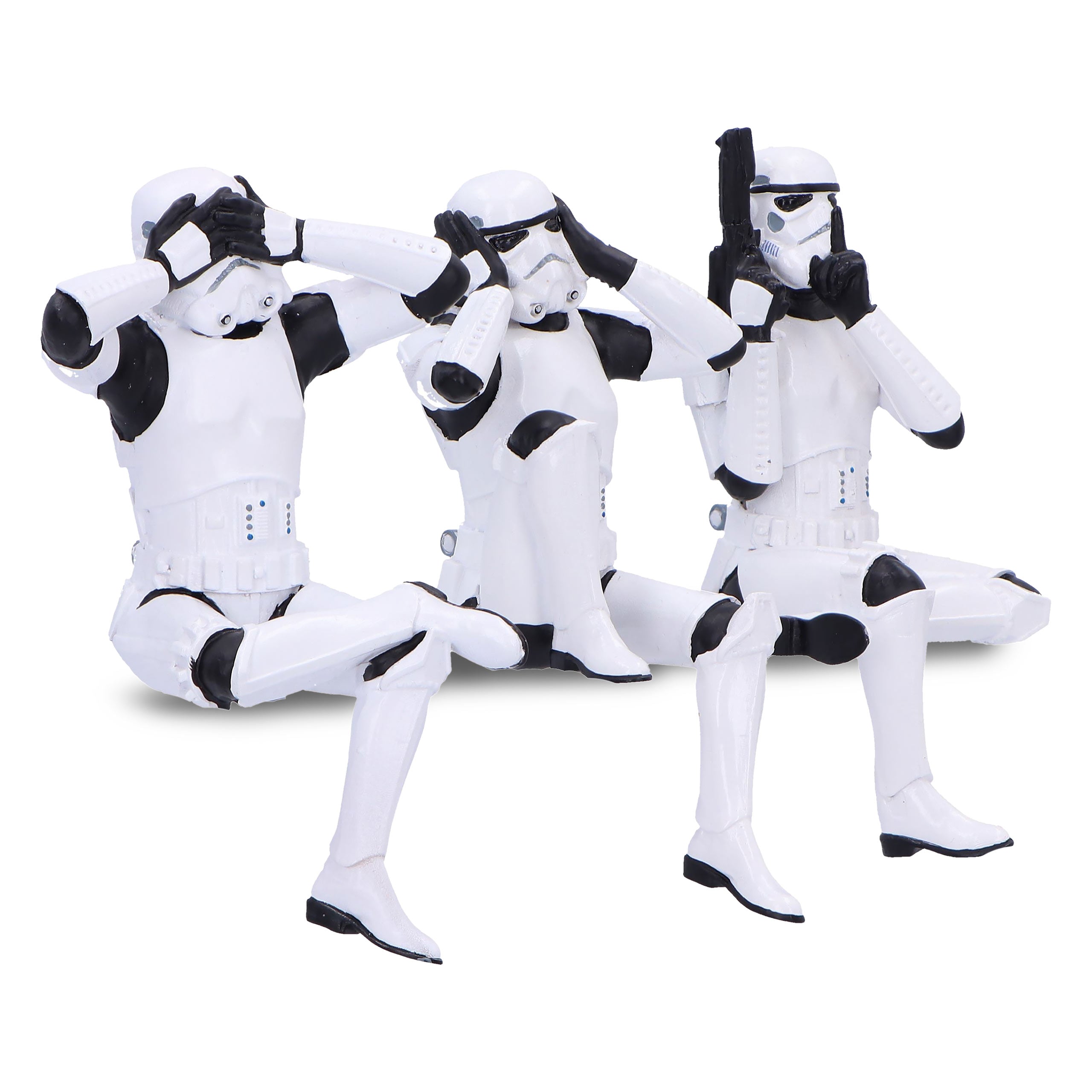 Zdjęcie produktu Oryginalny zestaw figurek Stormtrooper Nie Widzę, Nie Słyszę, Nie Mówię siedzący