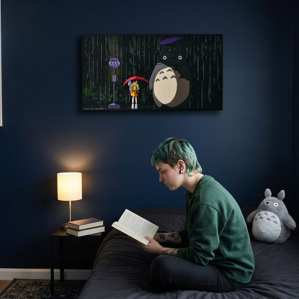 Zdjęcie produktu Totoro - Przystanek Autobusowy Drewniany Obrazek