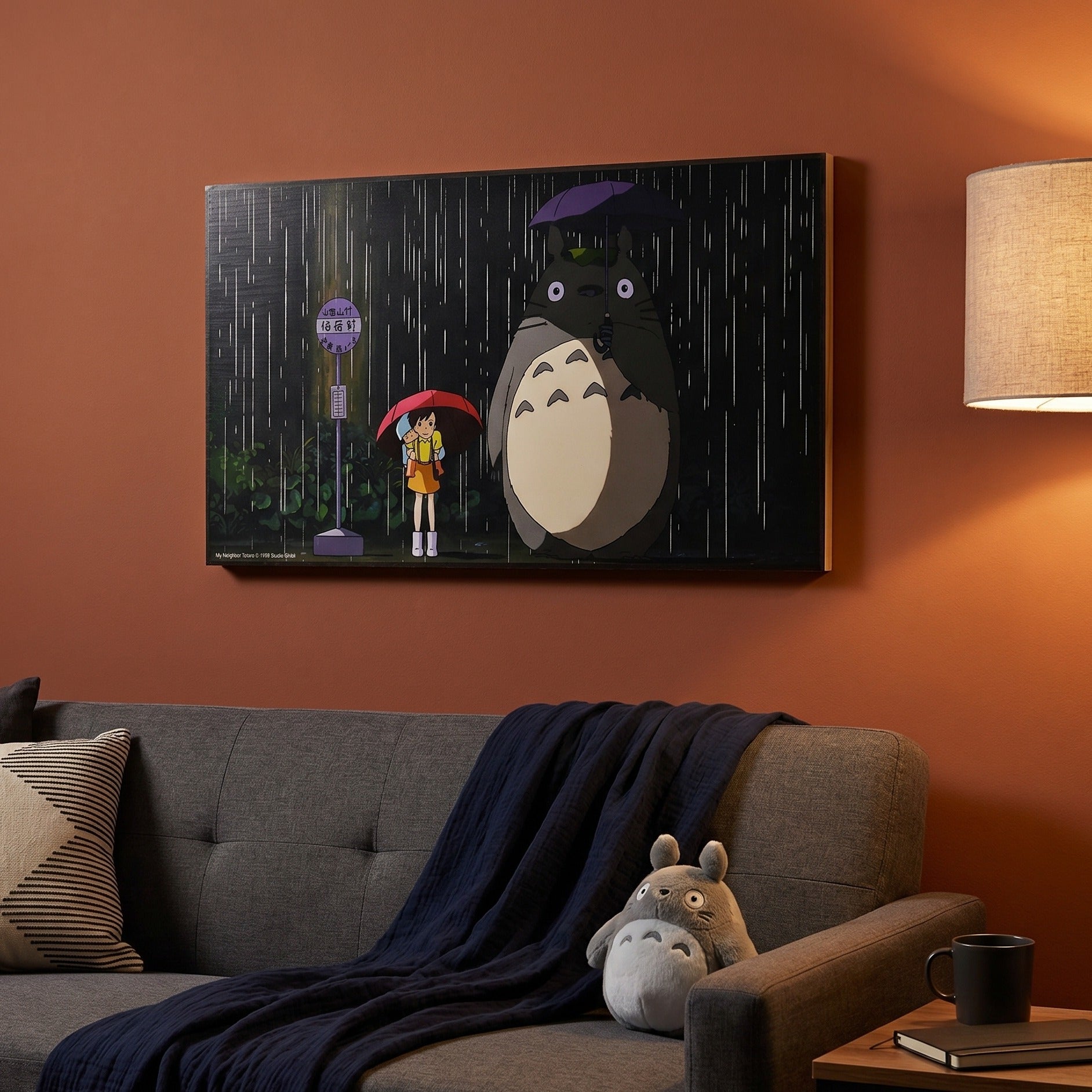 Zdjęcie produktu Totoro - Przystanek Autobusowy Drewniany Obrazek