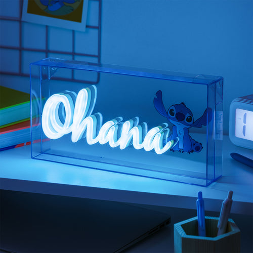 Zdjęcie produktu Lampa neonowa Stitch Ohana - Lilo & Stitch