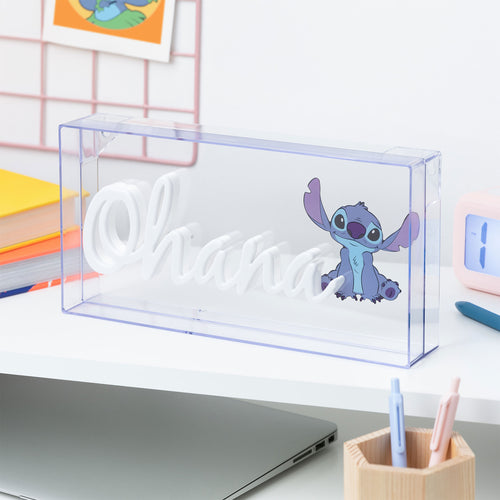 Zdjęcie produktu Lampa neonowa Stitch Ohana - Lilo & Stitch