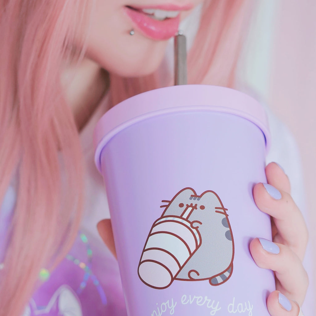 Zdjęcie produktu Pusheen - Kubek Enjoy Every Day ze słomką