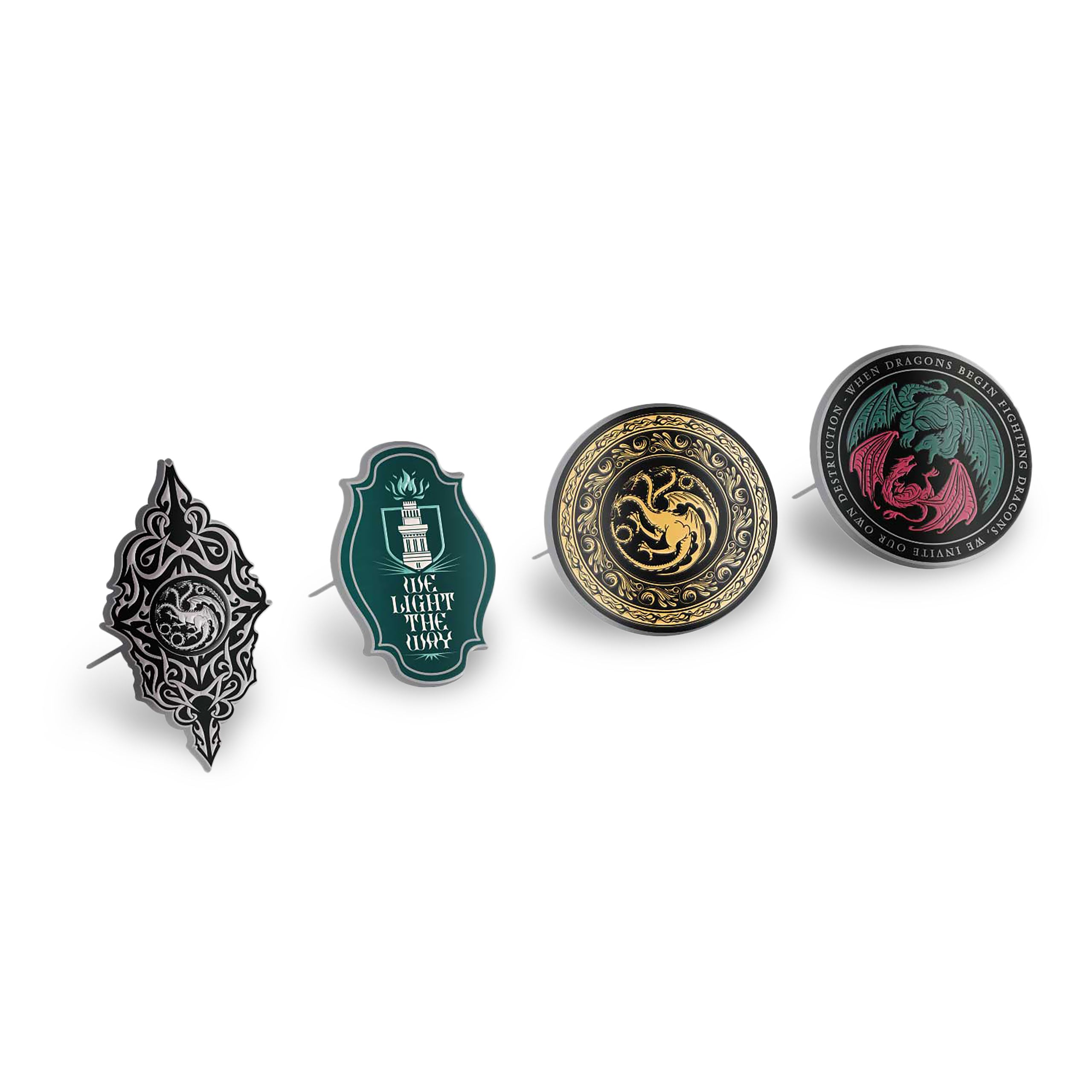 Zdjęcie produktu House of Dragon - Zestaw 4 przypinek z symbolami