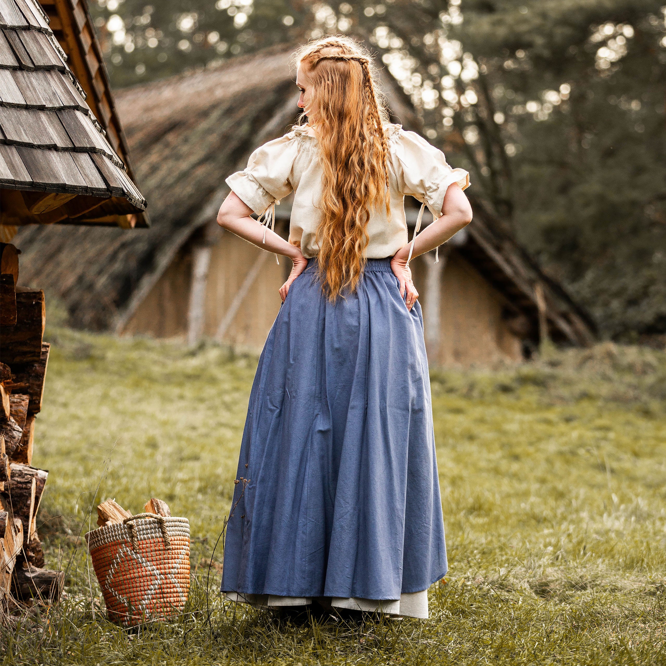Product image Medieval Skirt Double Layer Blue-Beige