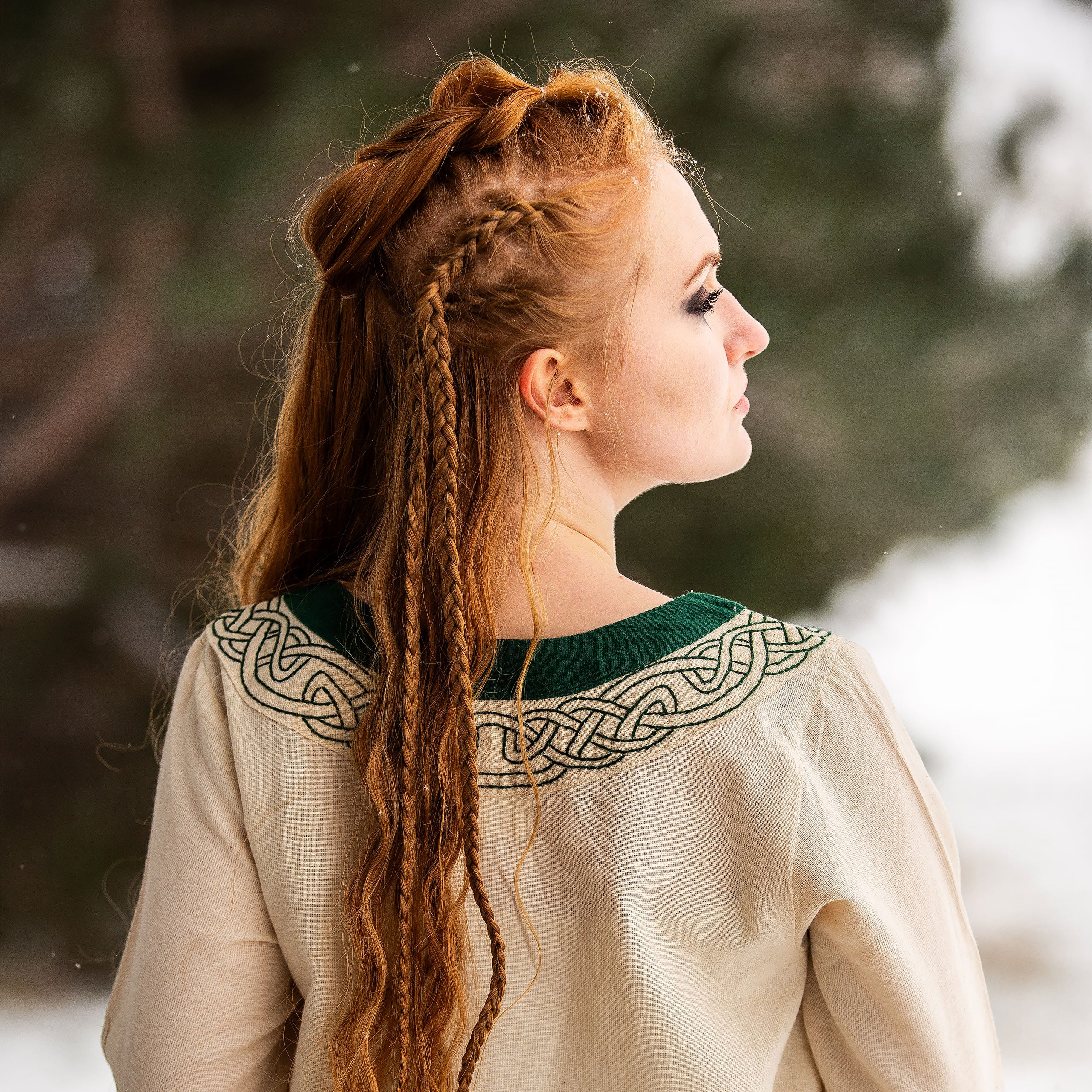Product image Medieval Dress with Embroidery Beige-Green