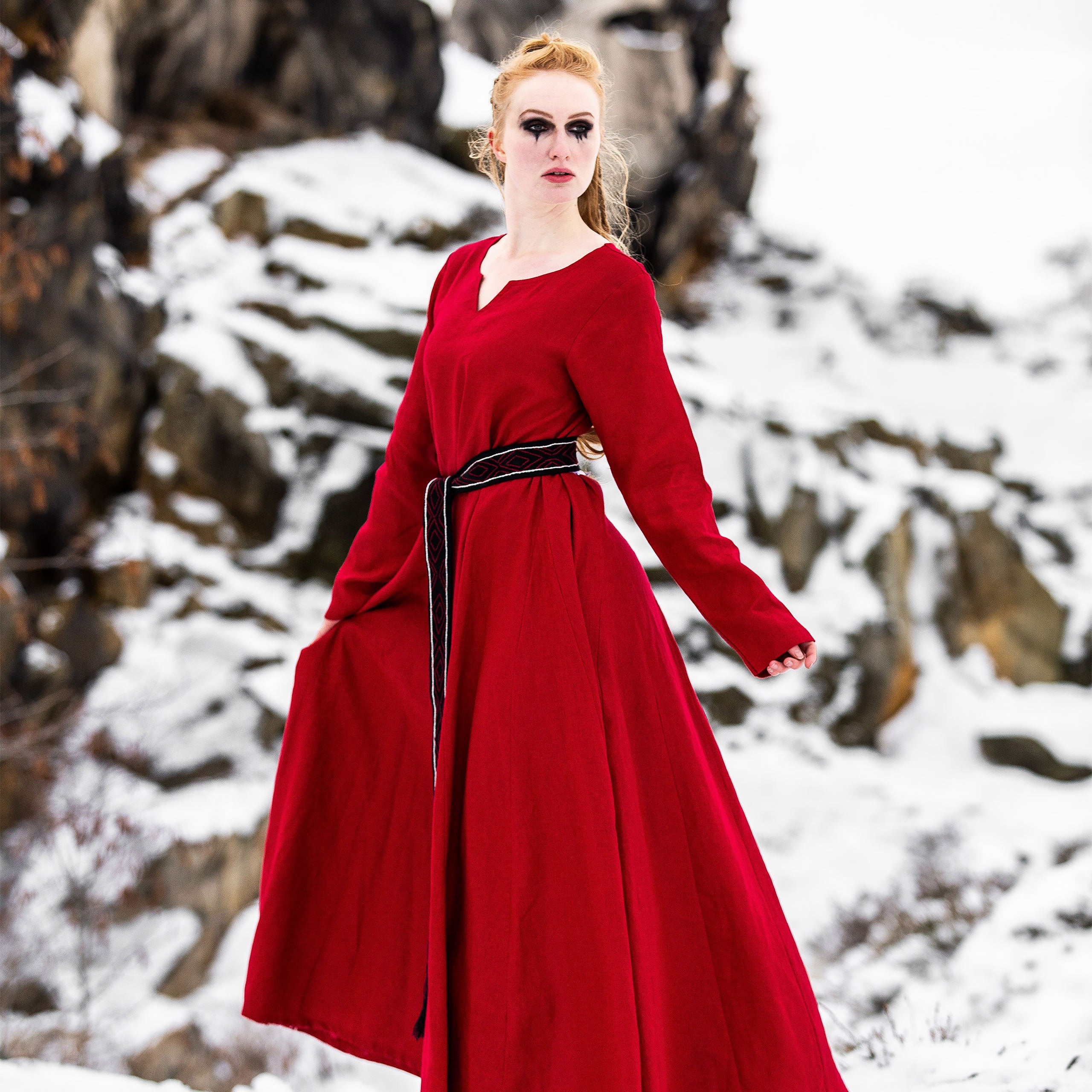 Product image Medieval Dress Linen Red