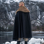 Product image Medieval Cloak with Faux Fur Black