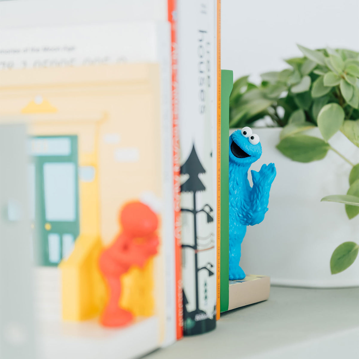 Zdjęcie produktu Ulica Sezamkowa - Podpórki do książek z Ciasteczkowym Potworem i Elmo