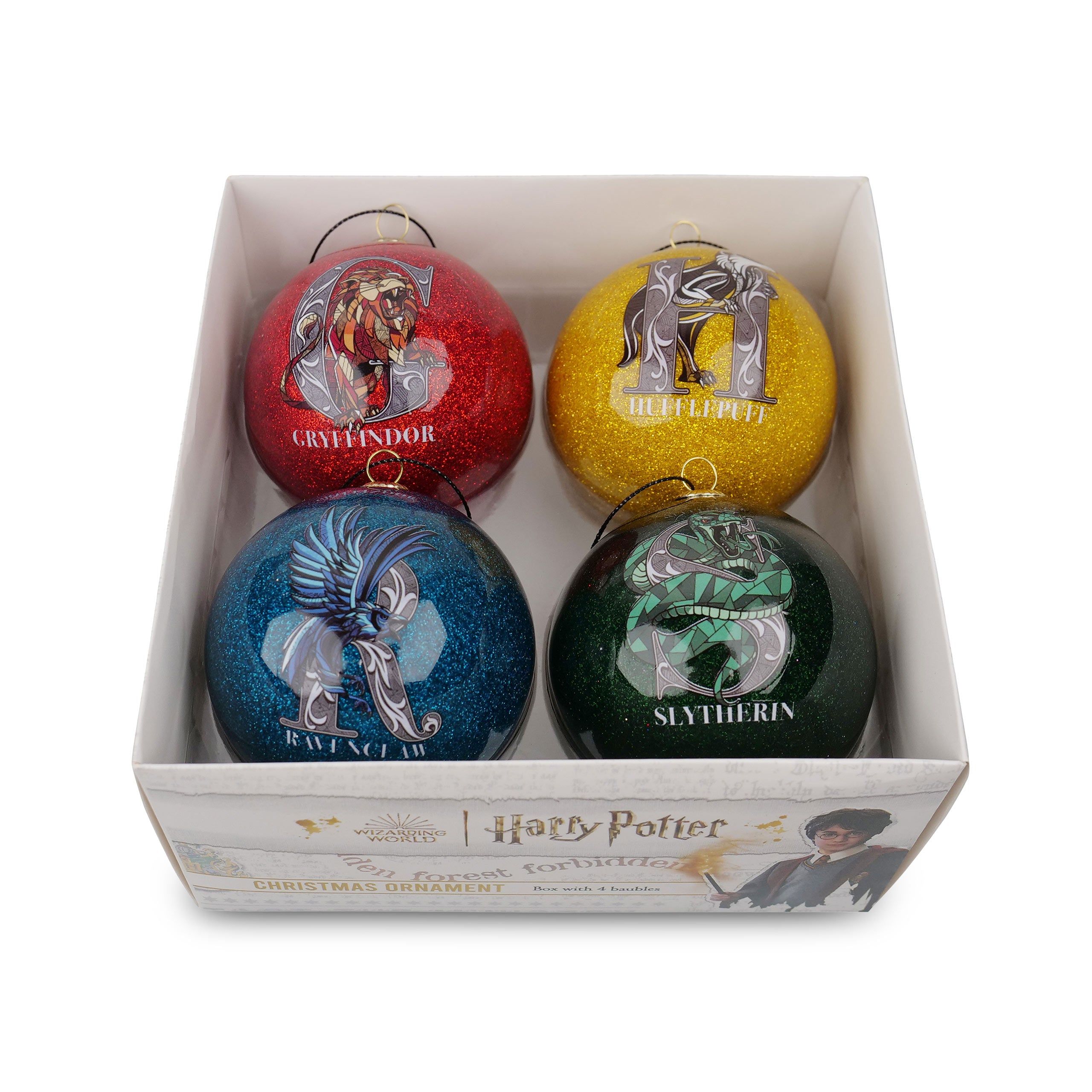 Zdjęcie produktu Harry Potter - Bombki choinkowe z herbami domów 4 sztuki