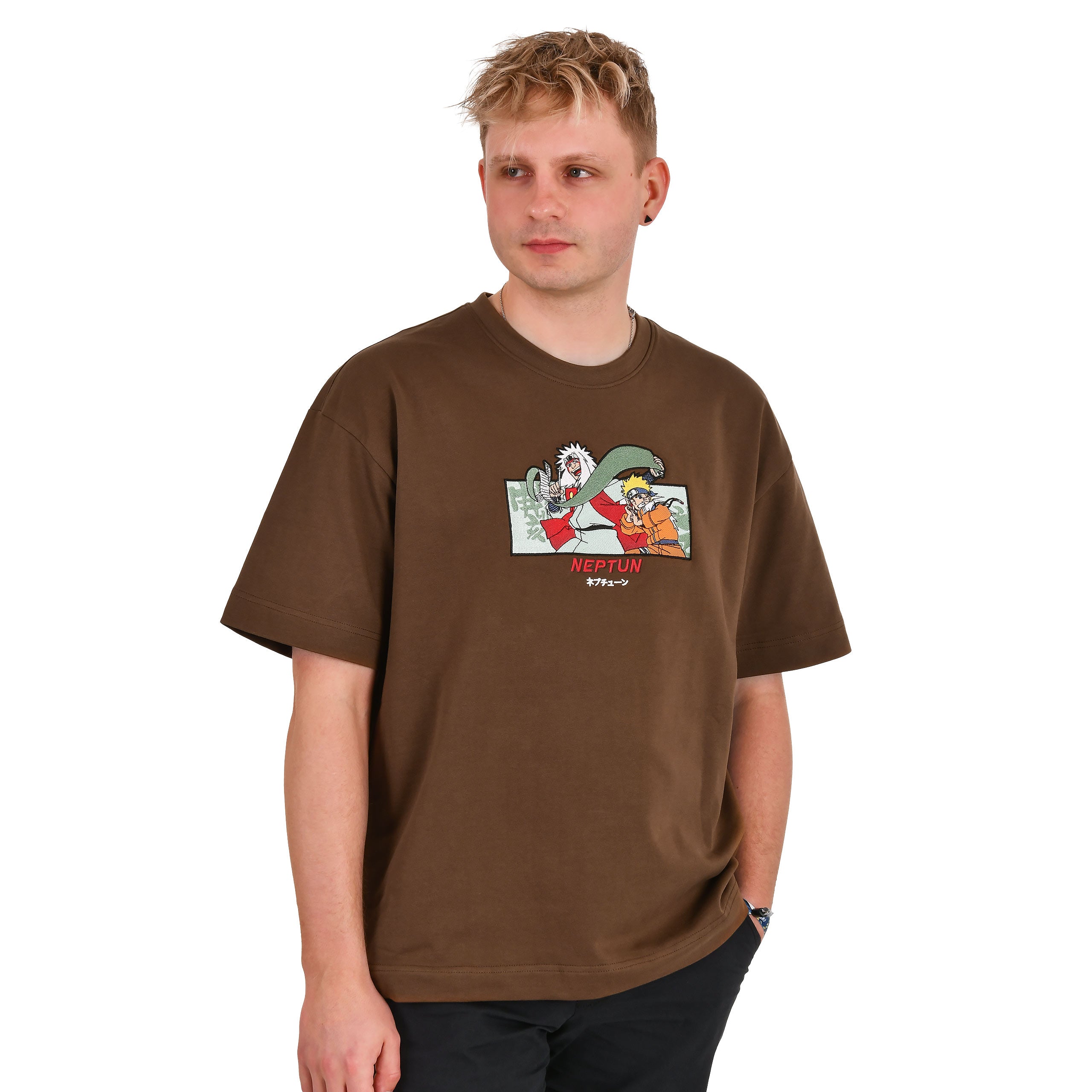 Zdjęcie produktu Naruto - Jiraiya i Naruto Oversize Premium T-Shirt