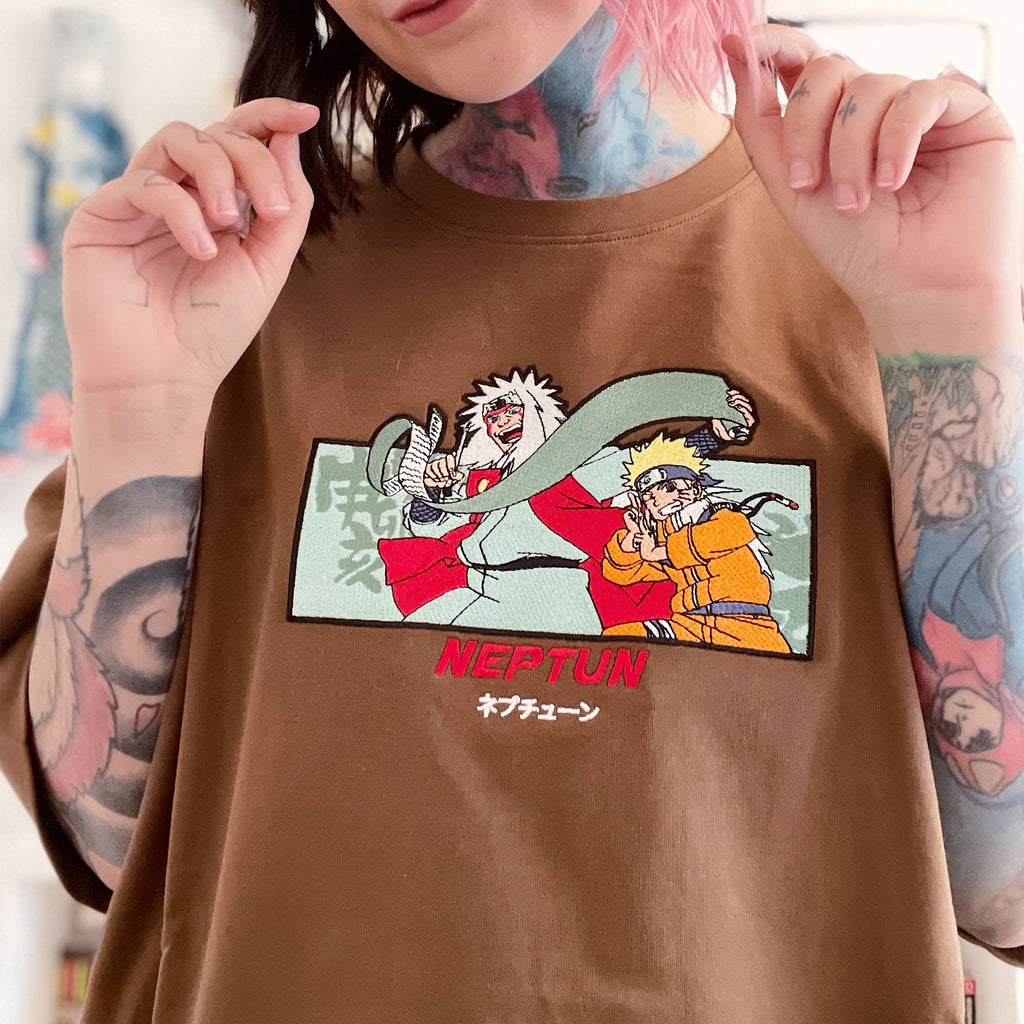 Zdjęcie produktu Naruto - Jiraiya i Naruto Oversize Premium T-Shirt