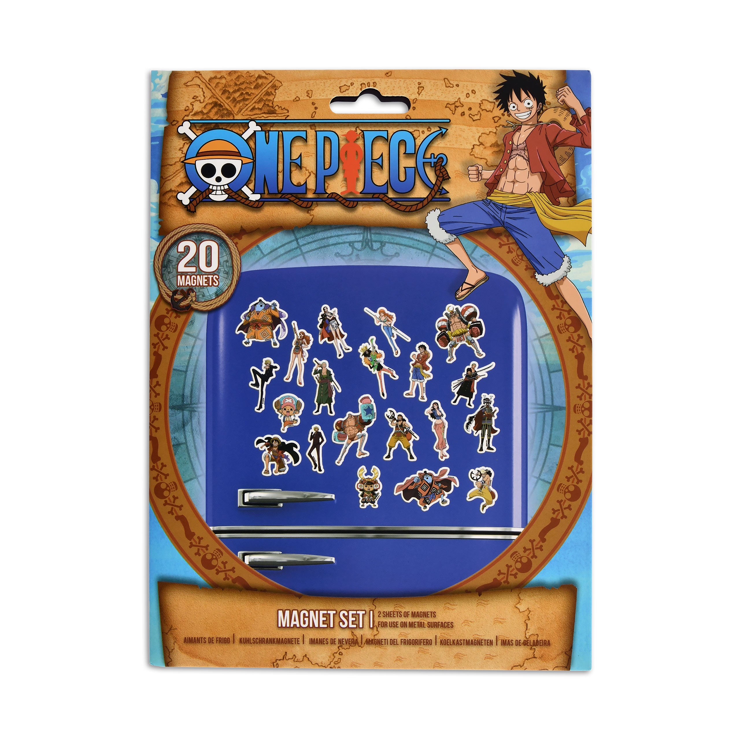 Zdjęcie produktu One Piece - Zestaw magnesów załogi Słomkowego Kapelusza