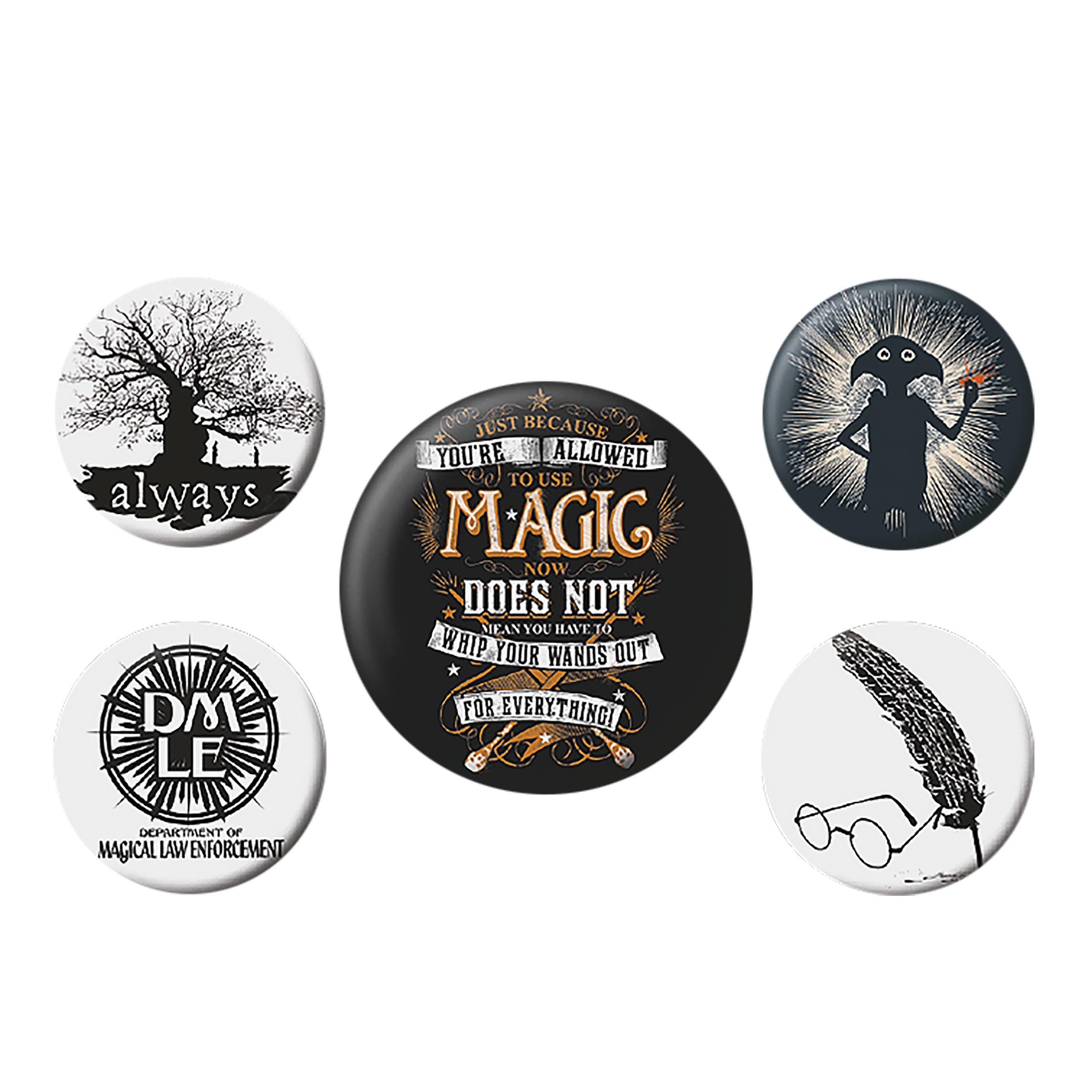 Zdjęcie produktu Harry Potter - Magic Button Zestaw 5 sztuk