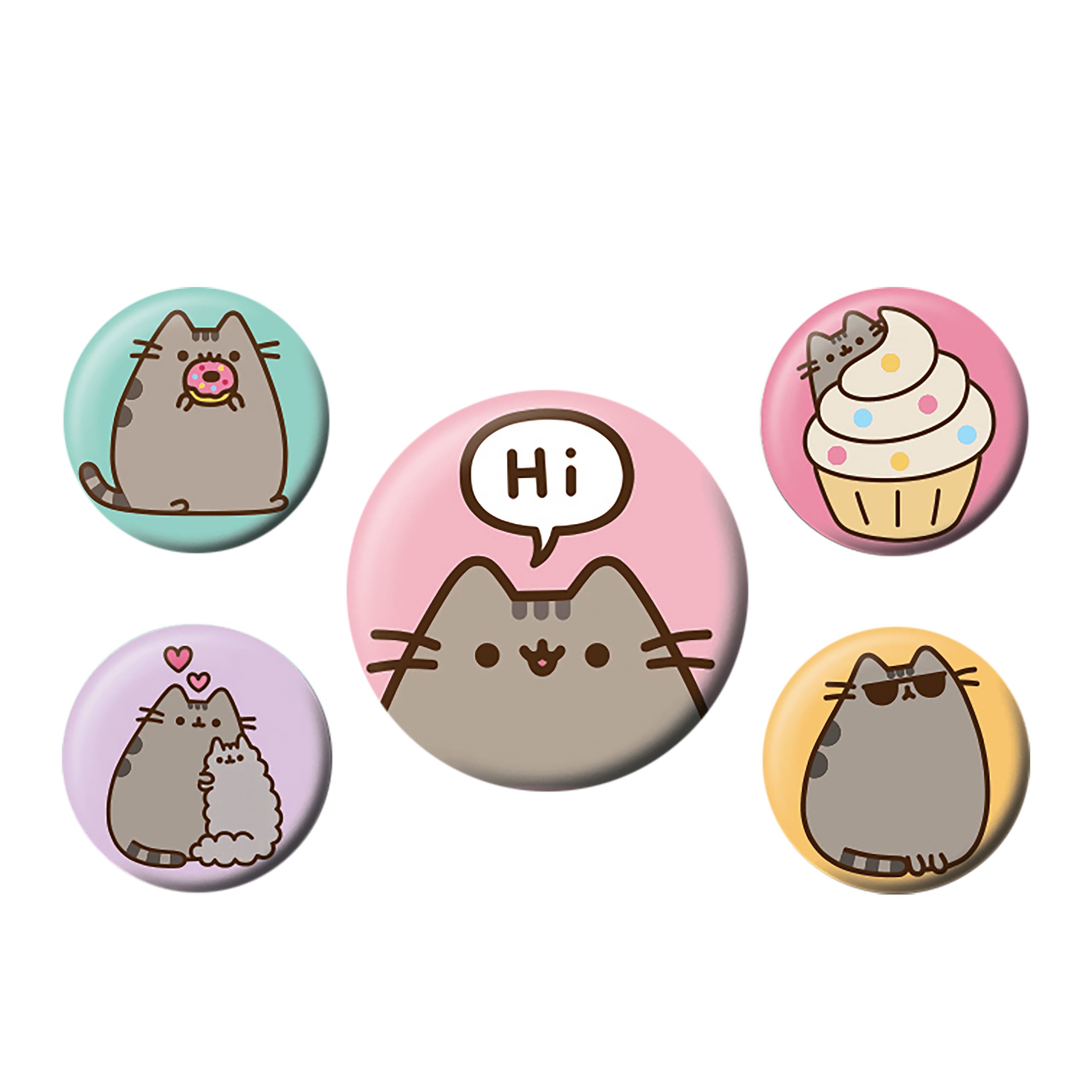 Product image Pusheen - Says Hi Button 5er Set