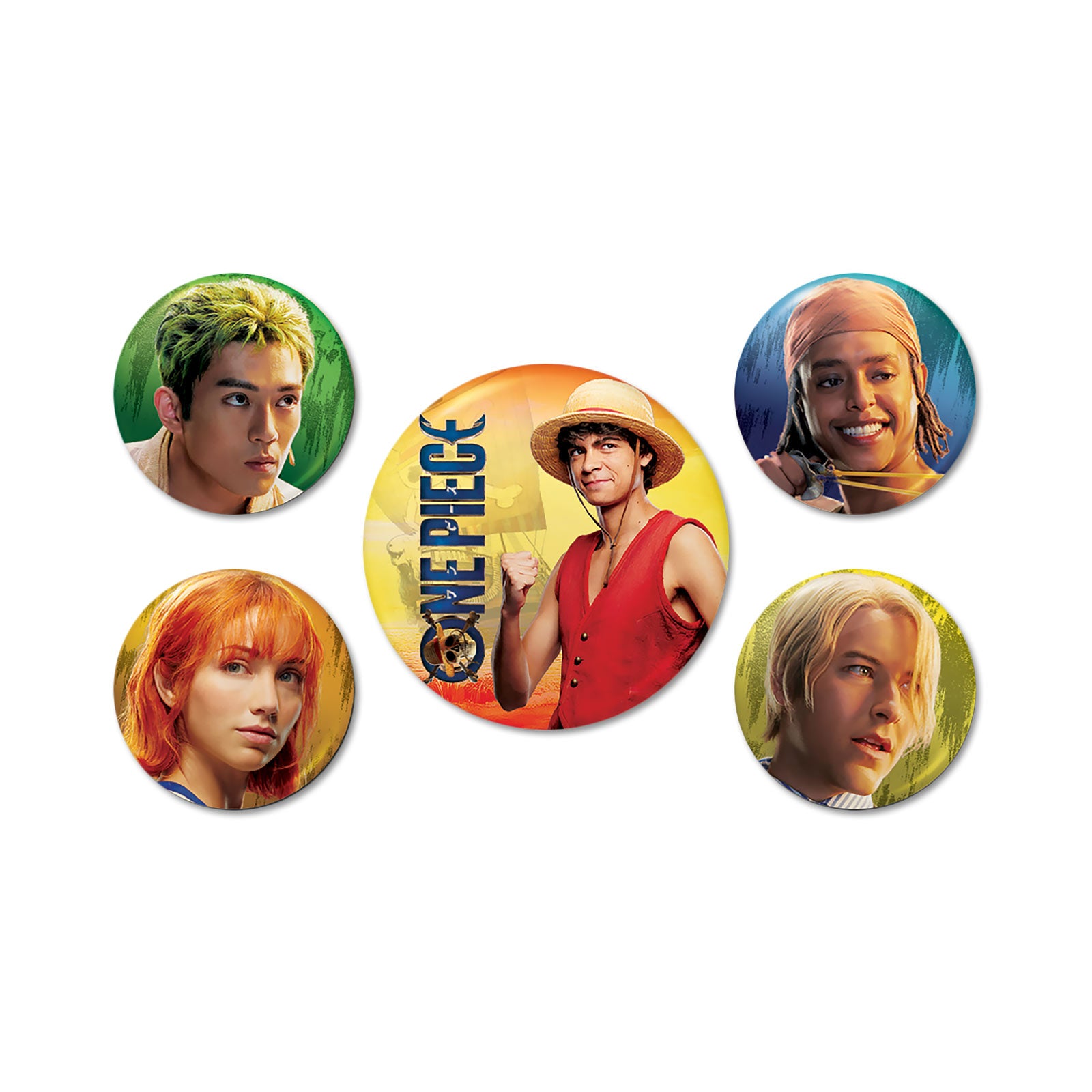 Zdjęcie produktu One Piece - Live Action Zestaw Przypinek załogi Słomkowych Kapeluszy (5 sztuk)