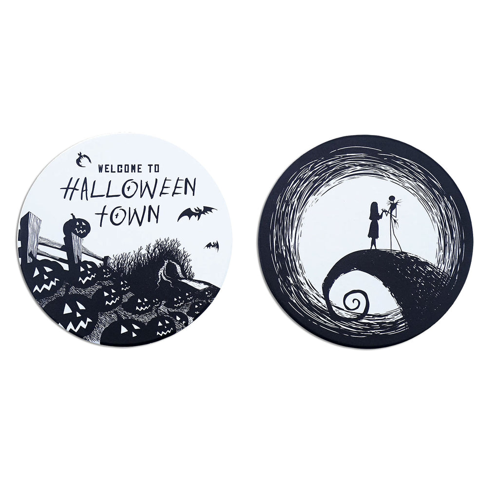Zdjęcie produktu Nightmare Before Christmas - Welcome To Halloween Town Podkładki pod kubek, zestaw 2 szt.