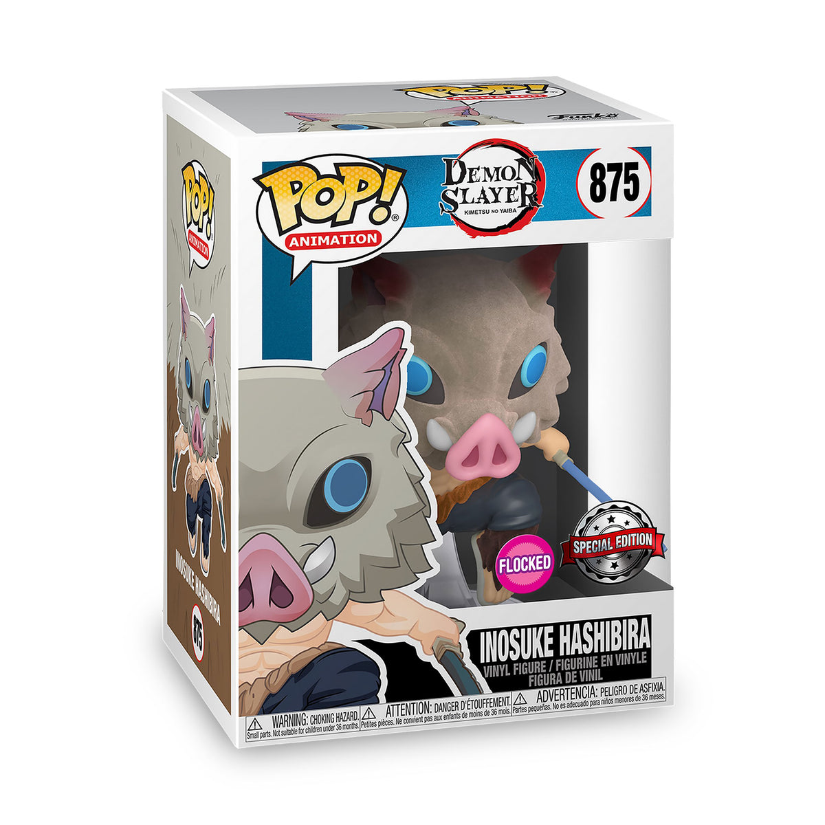 Zdjęcie produktu Demon Slayer - Inosuke Hashibira flokowana figurka Funko Pop