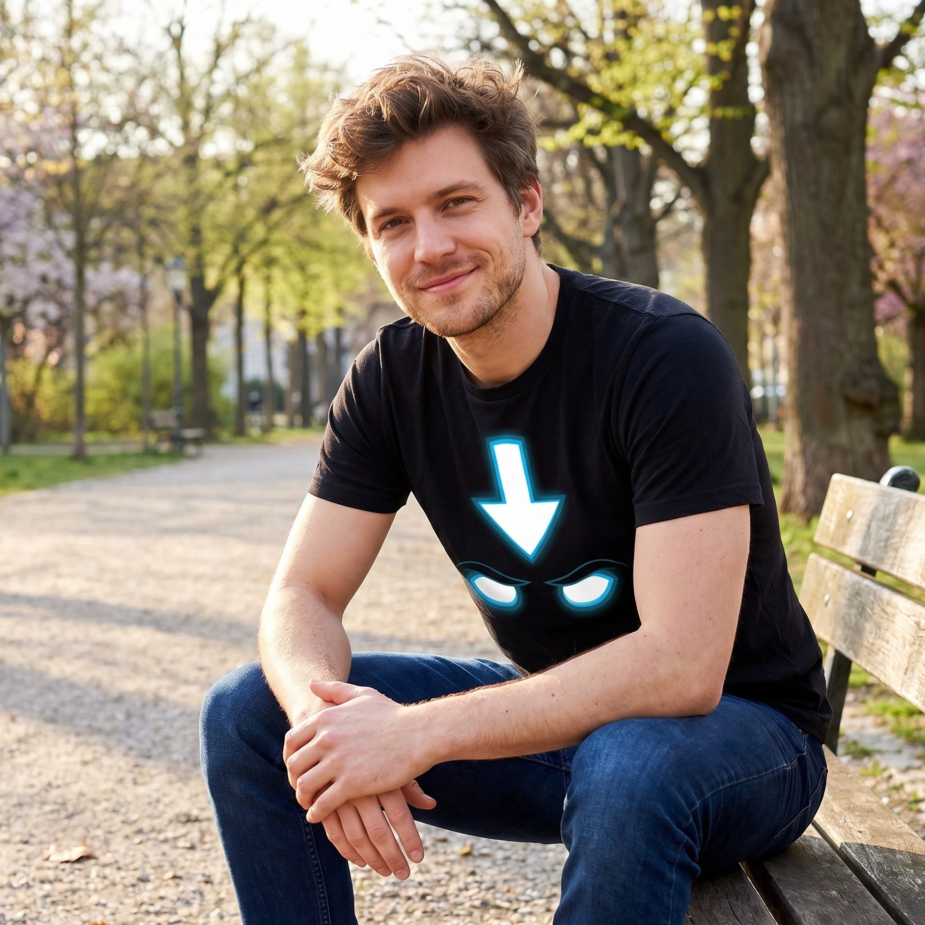 Zdjęcie produktu Koszulka Spirit dla fanów Avatar Aang czarna