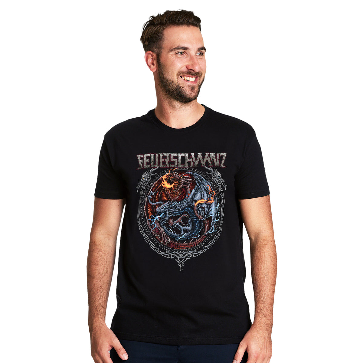 Zdjęcie produktu Feuerschwanz - Lód i Ogień T-Shirt czarny