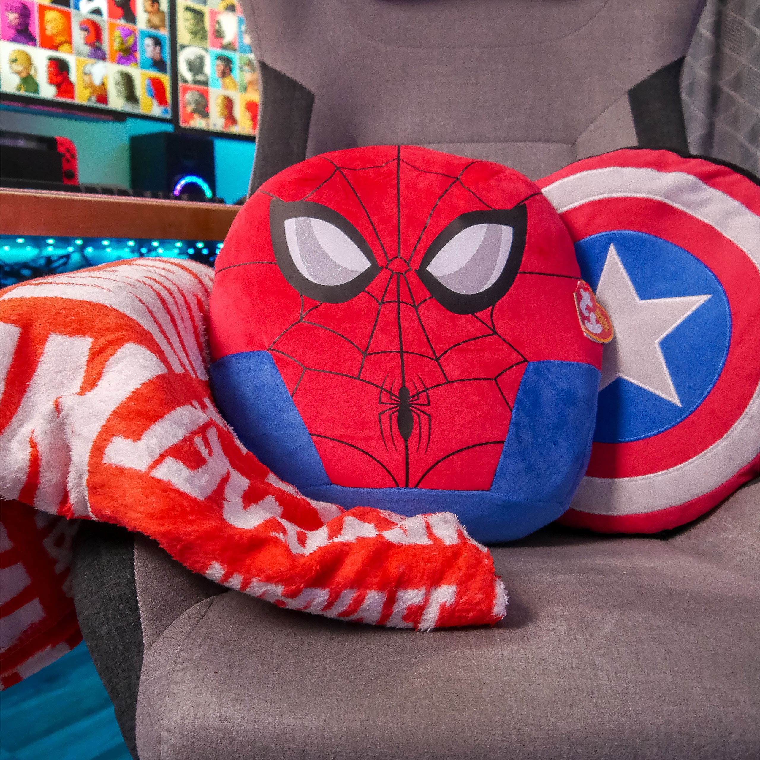 Zdjęcie produktu Spider-Man Squishy Beanies Poduszka Pluszowa 35cm - Marvel