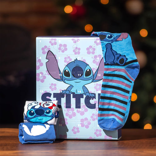 Zdjęcie produktu Kalendarz adwentowy ze skarpetkami Stitch - Lilo & Stitch