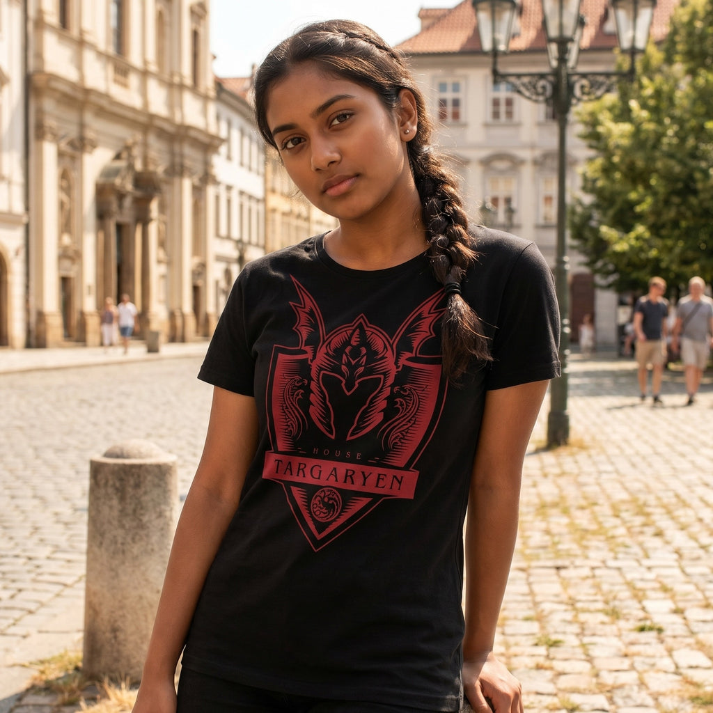 Zdjęcie produktu Czarna koszulka Targaryen - House of the Dragon
