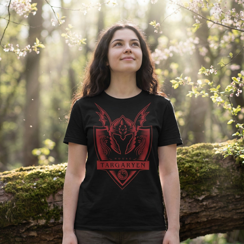 Zdjęcie produktu Czarna koszulka Targaryen - House of the Dragon