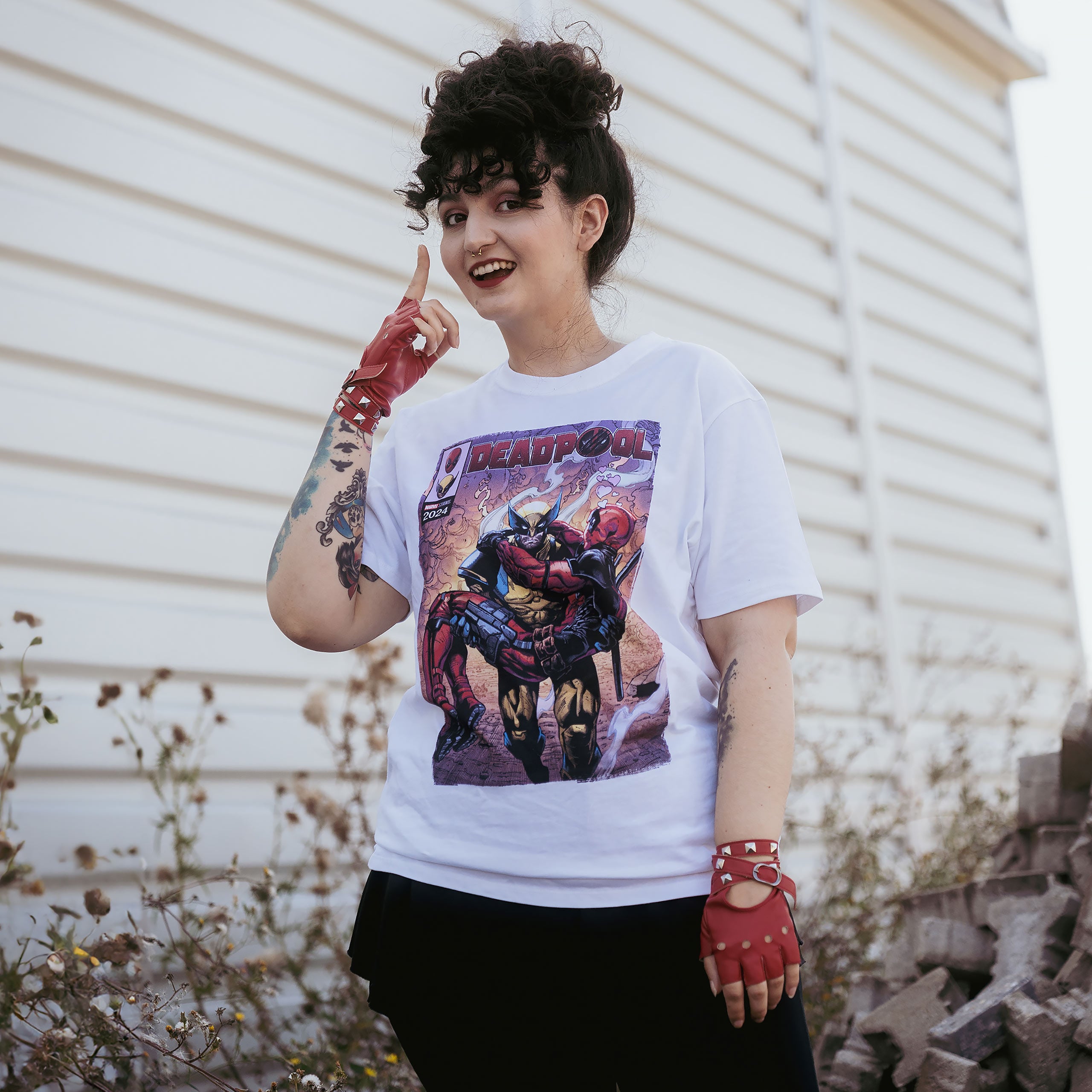 Zdjęcie produktu Deadpool i Wolverine Best Bubs Comics T-Shirt biały
