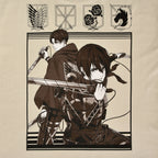 Product image Attack on Titan - Group Oversize T-Shirt beige