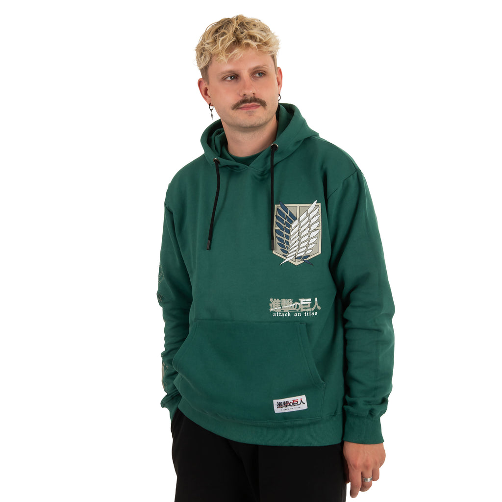Zdjęcie produktu Bluza z kapturem Scout Symbol Military zielona - Attack on Titan