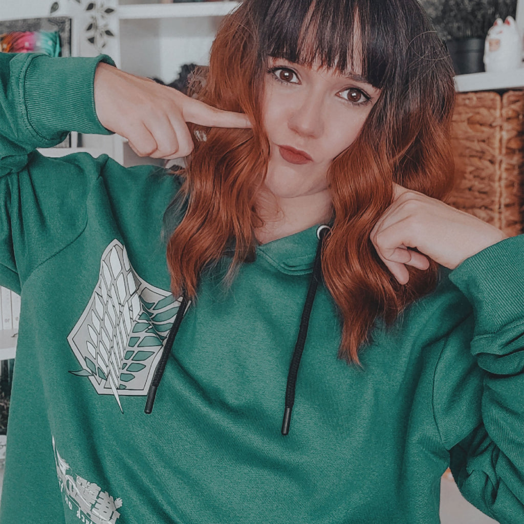 Zdjęcie produktu Bluza z kapturem Scout Symbol Military zielona - Attack on Titan