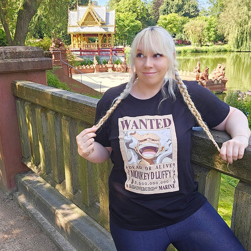 Zdjęcie produktu One Piece: Gear 5 - Wanted Luffy T-Shirt czarne