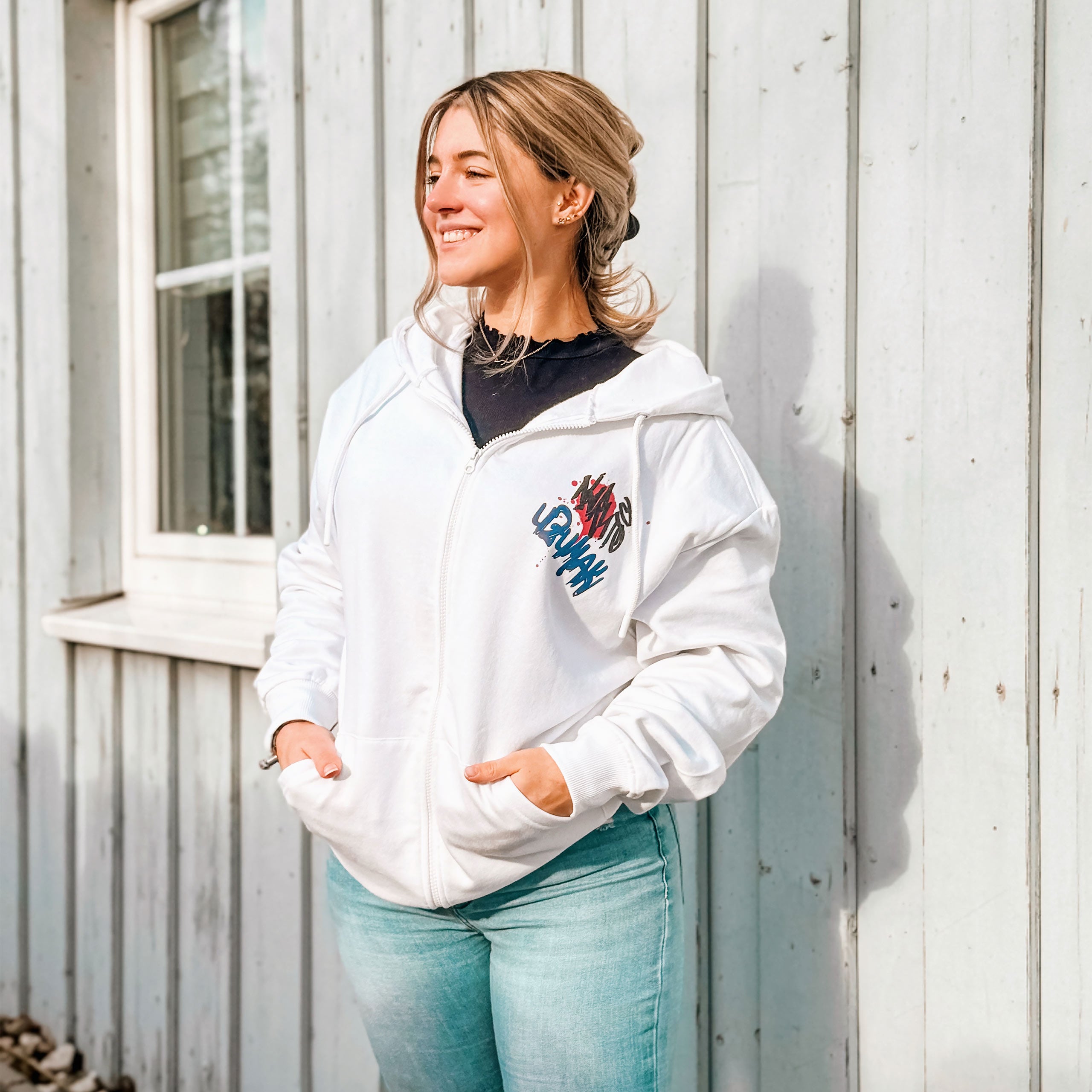 Zdjęcie produktu Naruto - Graffiti bluza z kapturem biała