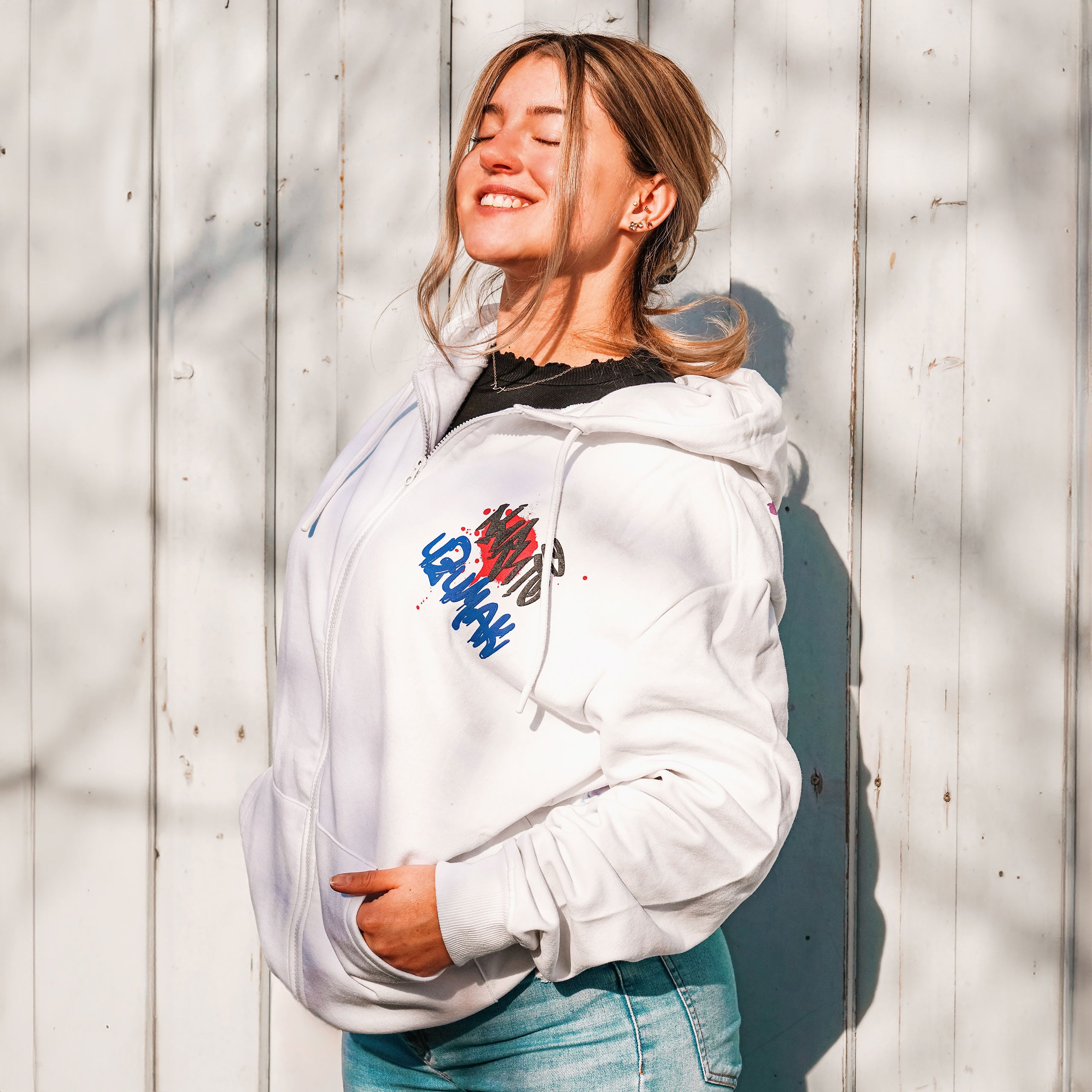 Zdjęcie produktu Naruto - Graffiti bluza z kapturem biała