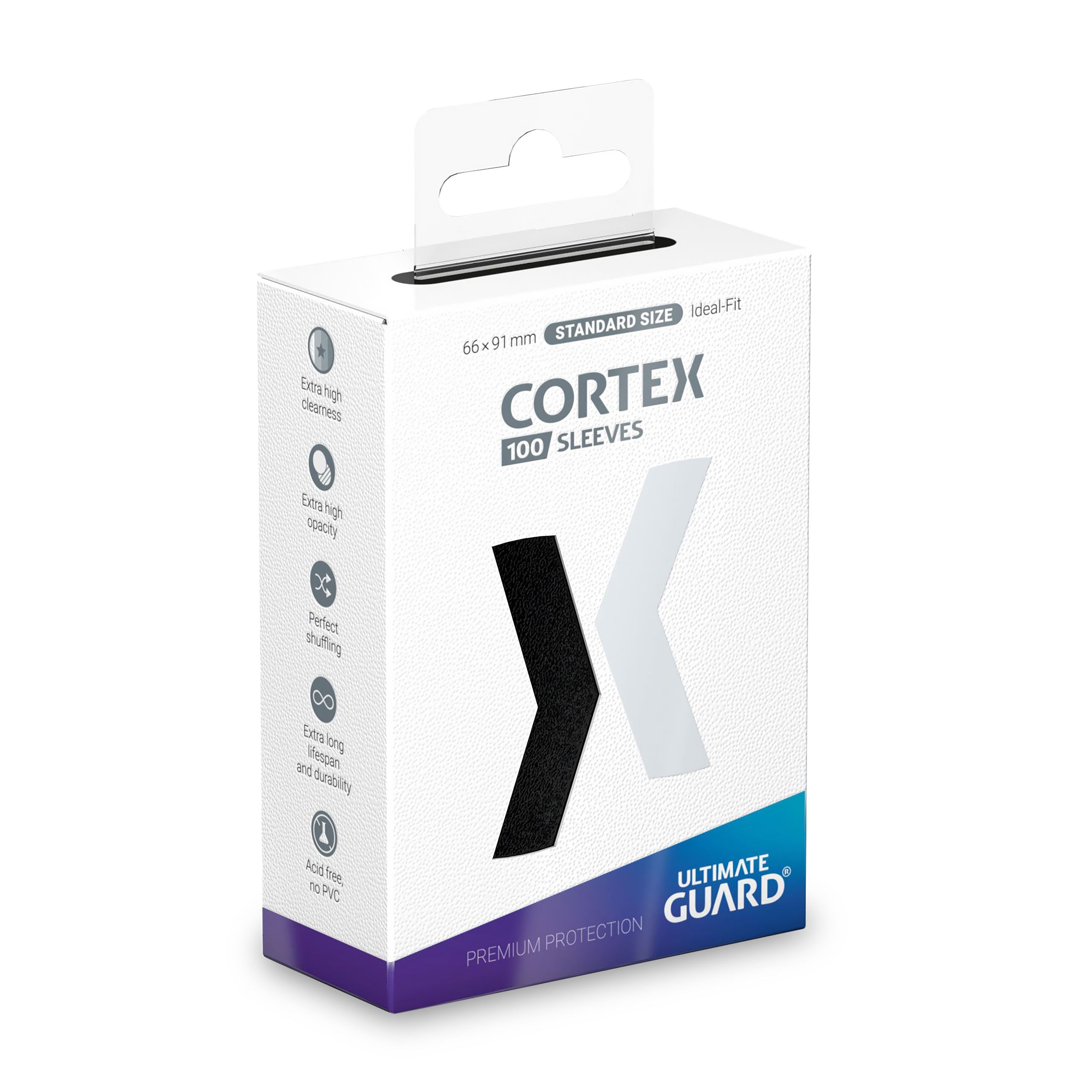 Zdjęcie produktu Cortex Koszulki na karty czarne 100 sztuk Ultimate Guard dla TCG standardowy rozmiar