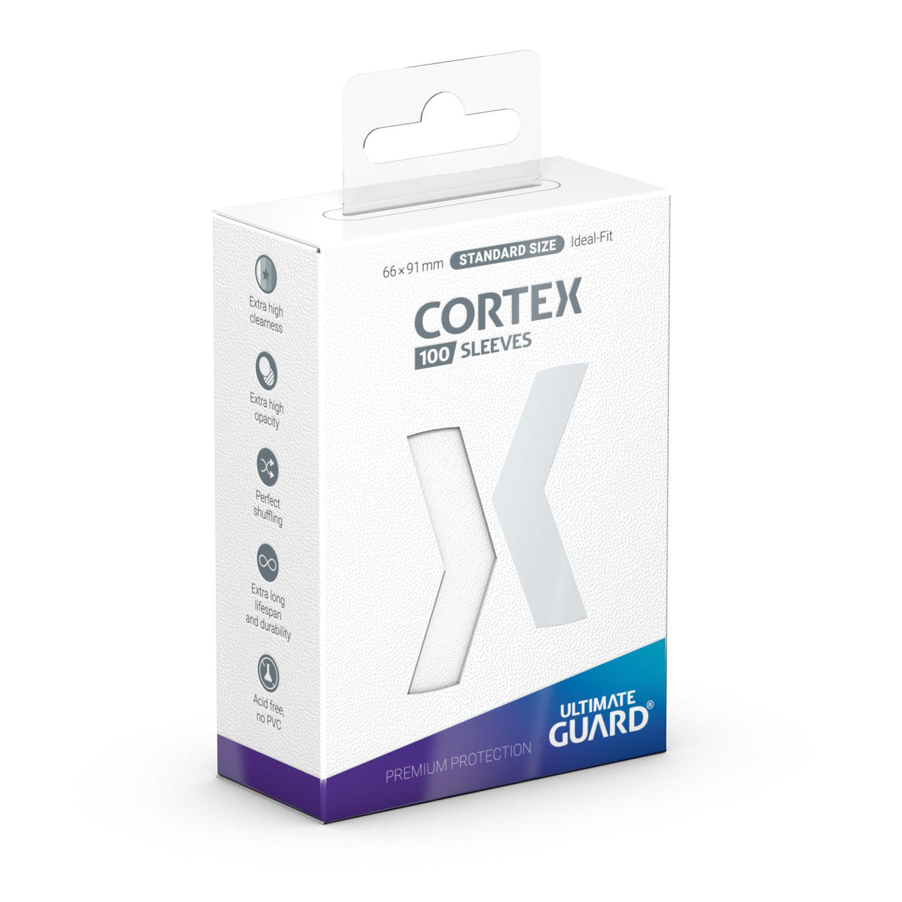 Zdjęcie produktu Białe Koszulki na Karty Cortex 100 szt. Ultimate Guard do TCG Standard