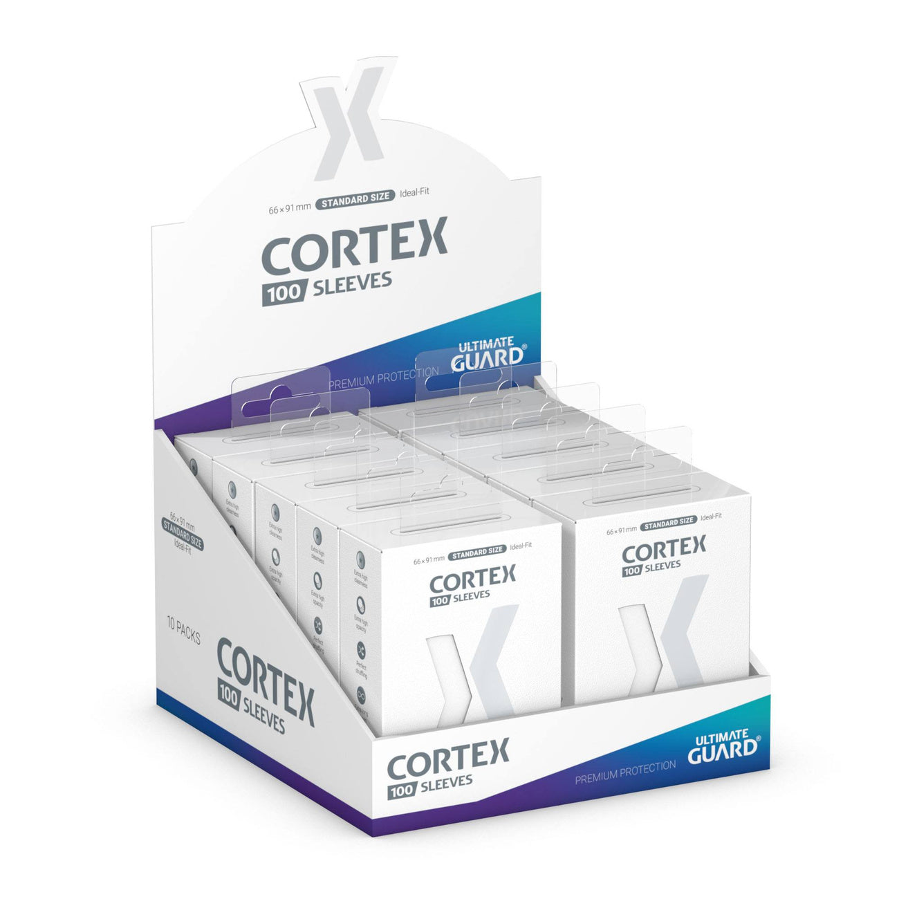 Zdjęcie produktu Białe Koszulki na Karty Cortex 100 szt. Ultimate Guard do TCG Standard