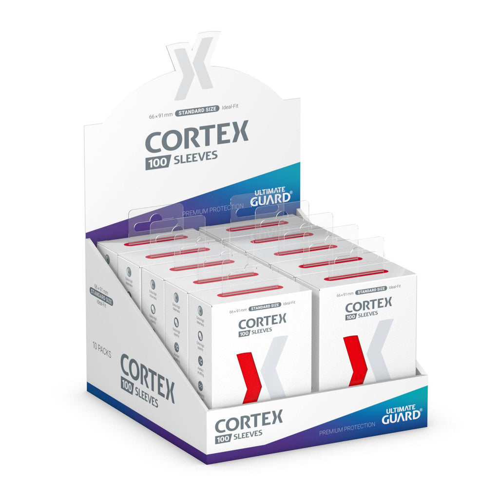 Zdjęcie produktu Koszulki na karty Cortex czerwone 100 szt. Ultimate Guard – standard TCG