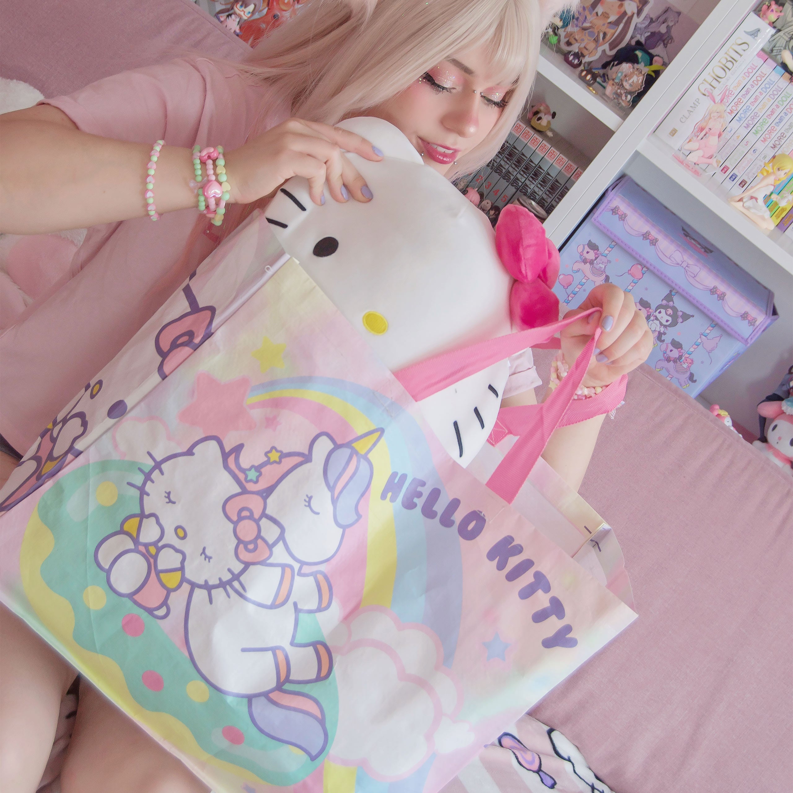 Zdjęcie produktu Hello Kitty - Torba na zakupy z jednorożcem