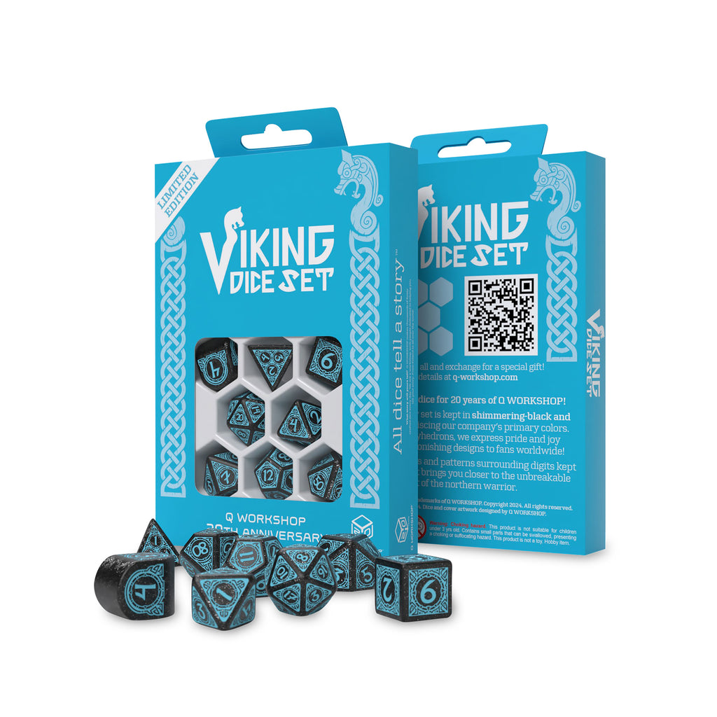 Zdjęcie produktu Viking RPG Zestaw Kości 7-częściowy czarno-niebieski